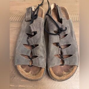 Wolky Women’s Brown Kite Leather Sandals - Size 39‎ EU (8 US)